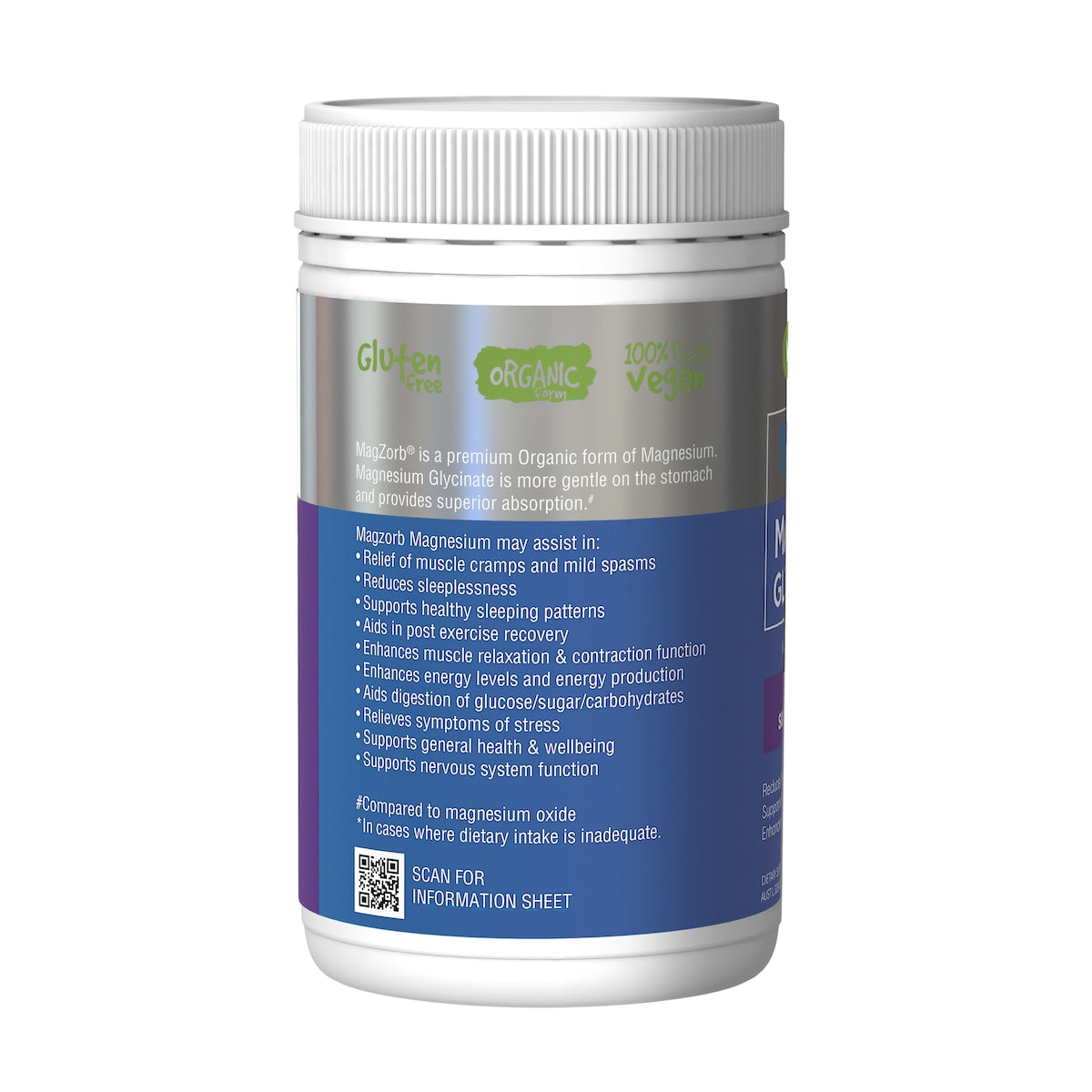 Vitaceuticals Magzorb Magnesium Glycinate 500mg 100 Capsules