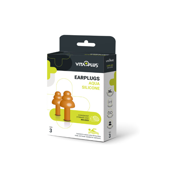 Vitaplus Earplugs Silicone Aqua 3 Pairs