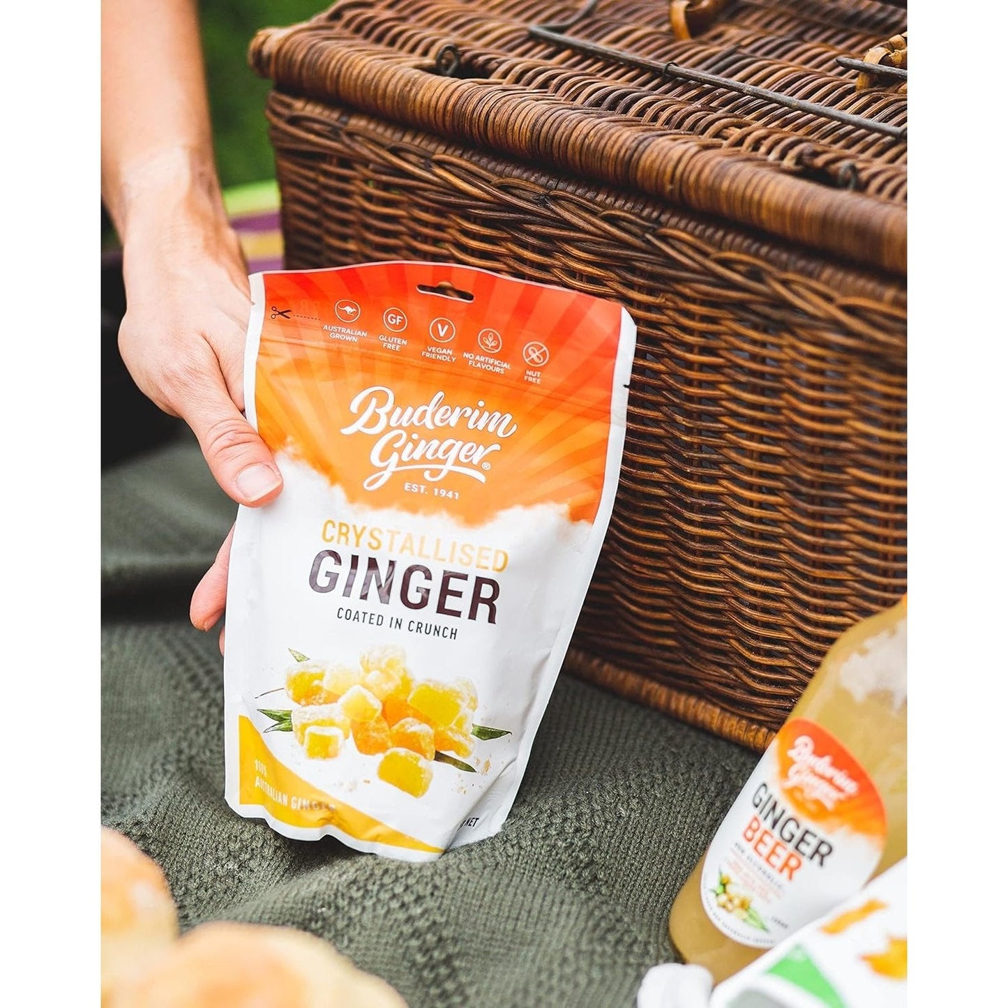 Buderim Ginger Crystallised Ginger Coated in Crunch 200g