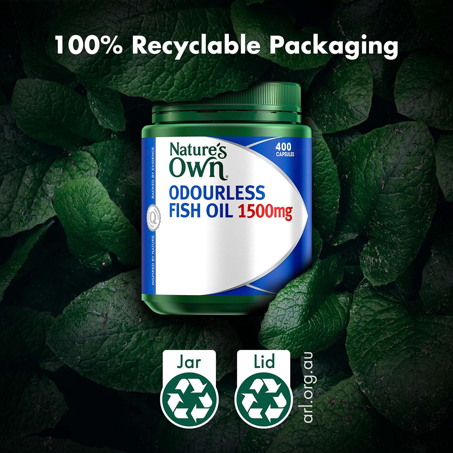 Nature's Own Odourless Fish Oil 1500mg 200 Capsules