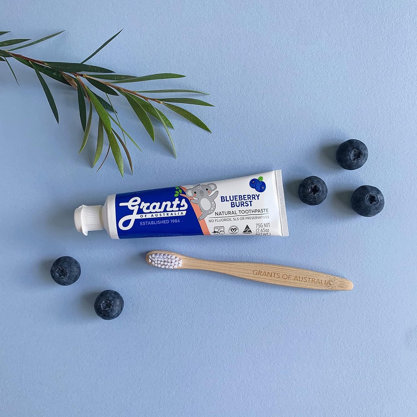 Grants Of Australia Natural Toothpaste Kids Blueberry Burst 75g