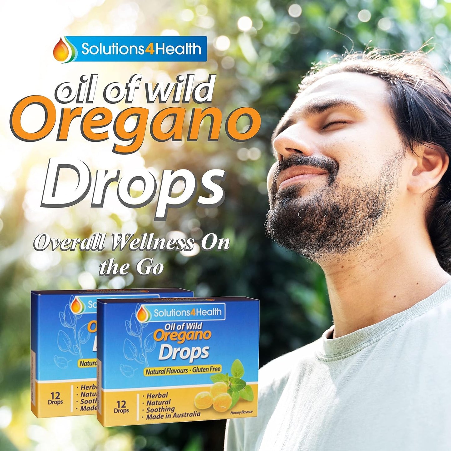Solutions 4 Health Oil of Wild Oregano Lozenge Drops Honey Flavour x 12 Pack