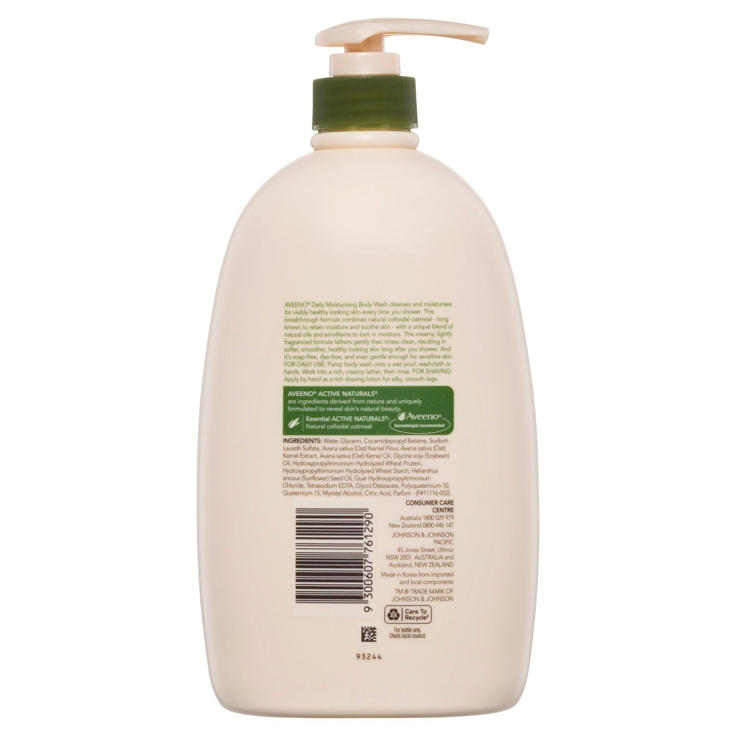 Aveeno Active Naturals Daily Moisturising Body Wash 1 Litre