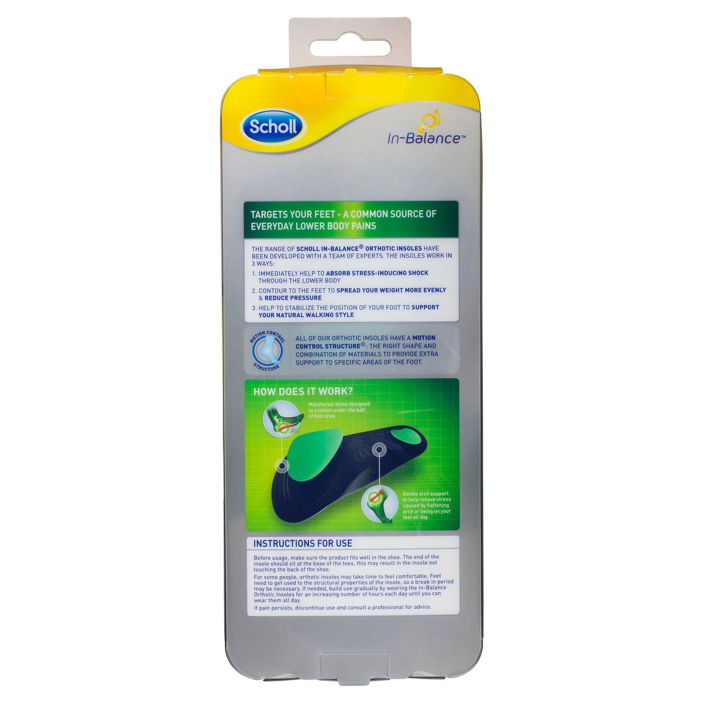 Scholl In Balance Ball of Foot & Arch Orthotic Insole Small