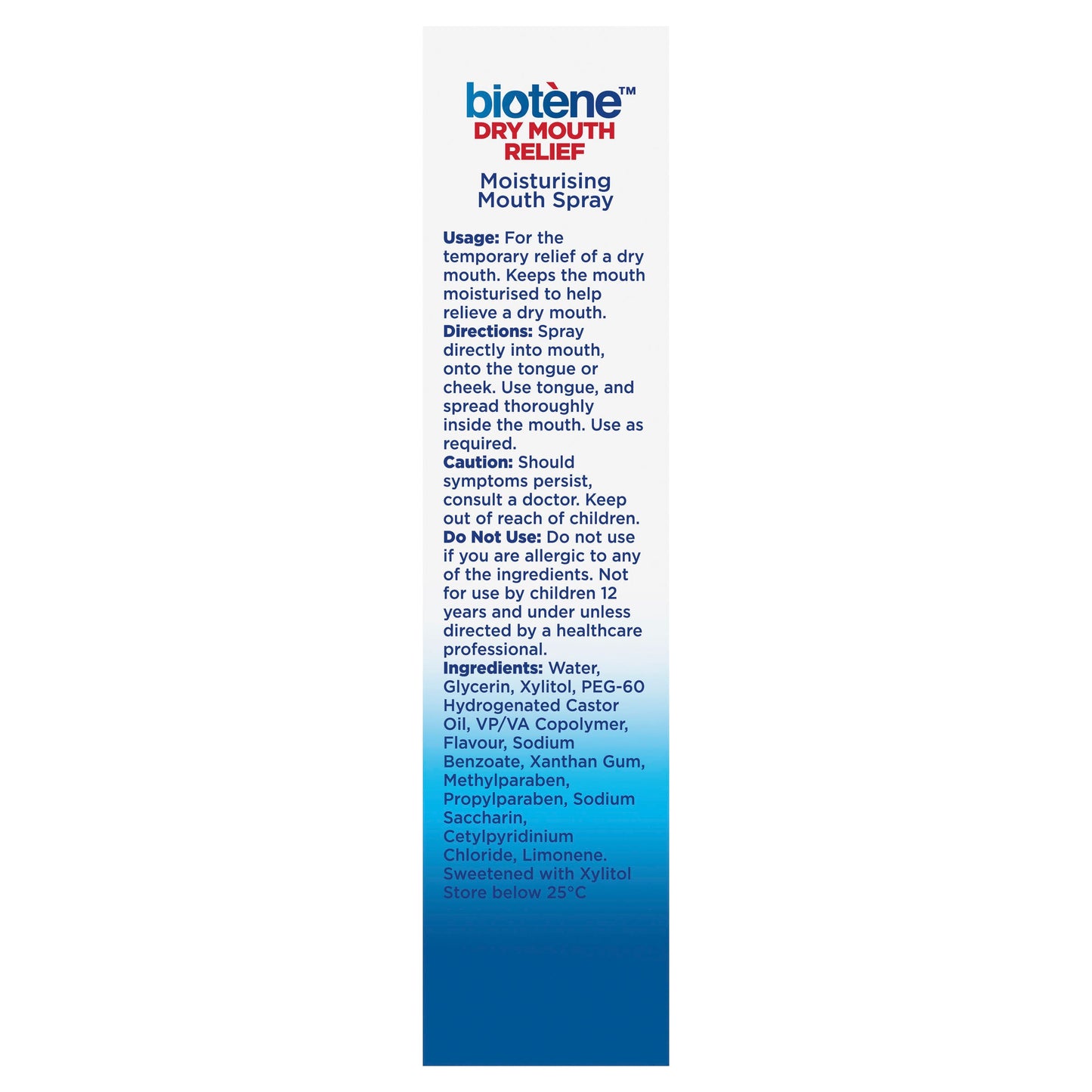 Biotene Dry Mouth Relief Moisturising Mouth Spray Gentle Mint 50ml