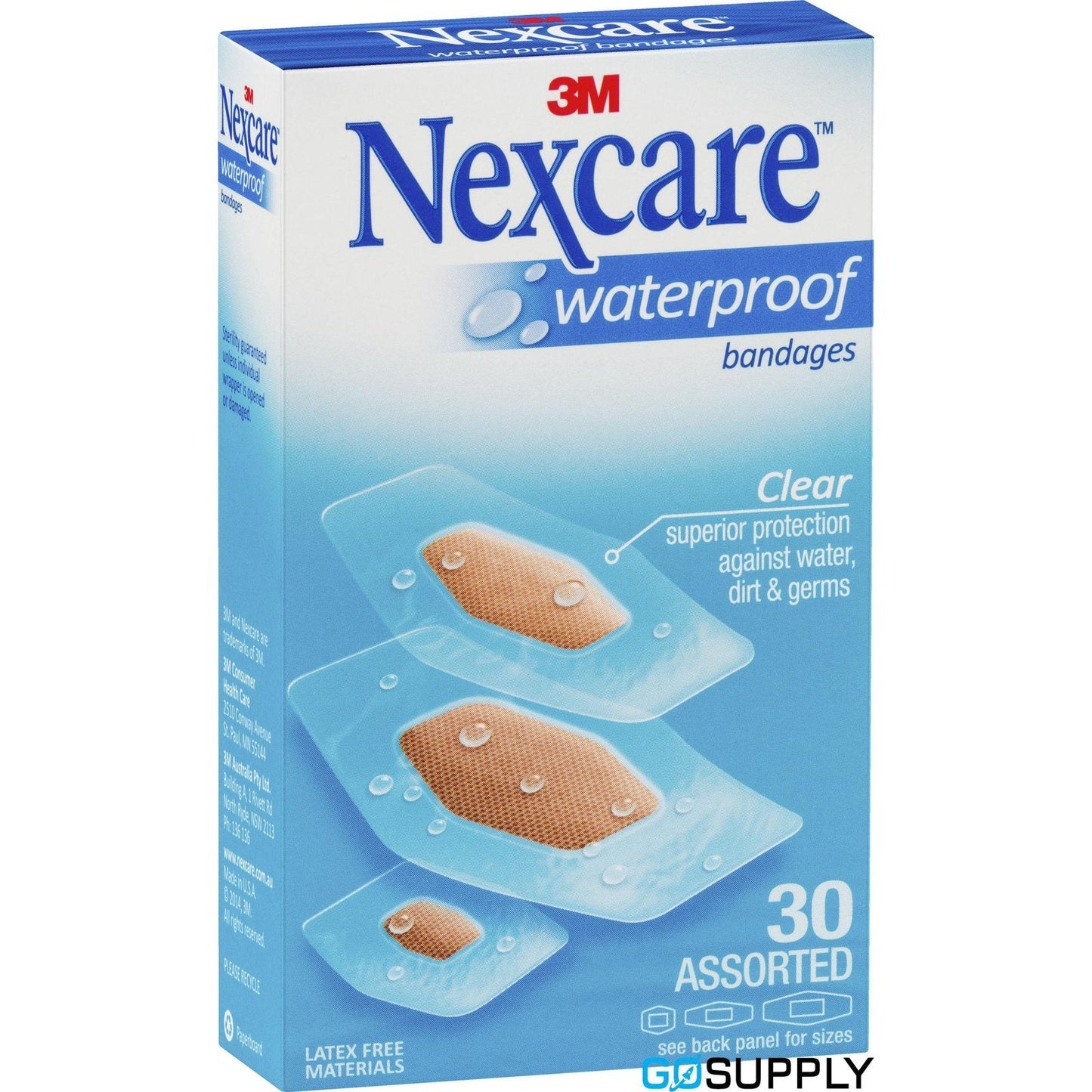 Nexcare Waterproof Assorted 30 Pack