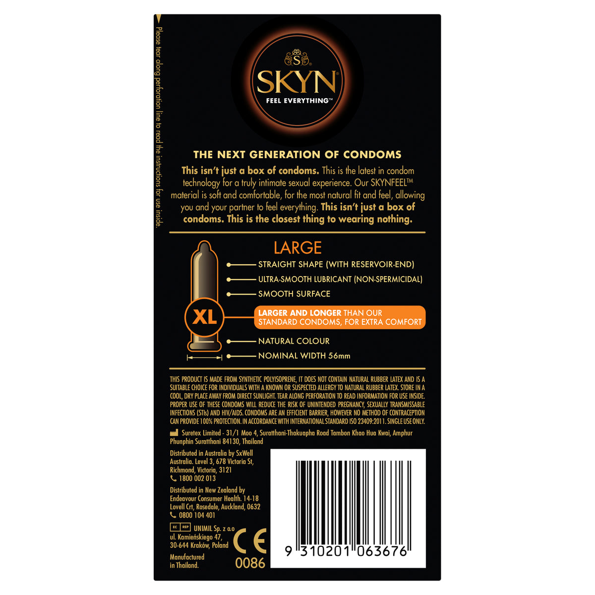 SKYN Large Condom 10 Pack
