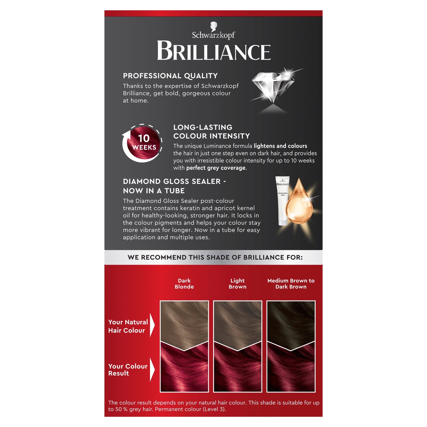 Schwarzkopf Live Brilliance Luminance L43 Smouldering Red Hair Colour