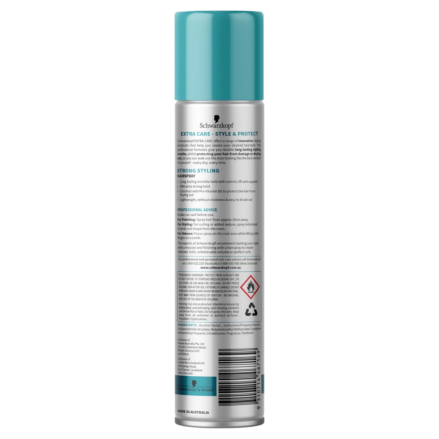 Schwarzkopf Extra Care Hairspray Strong Hold 250g
