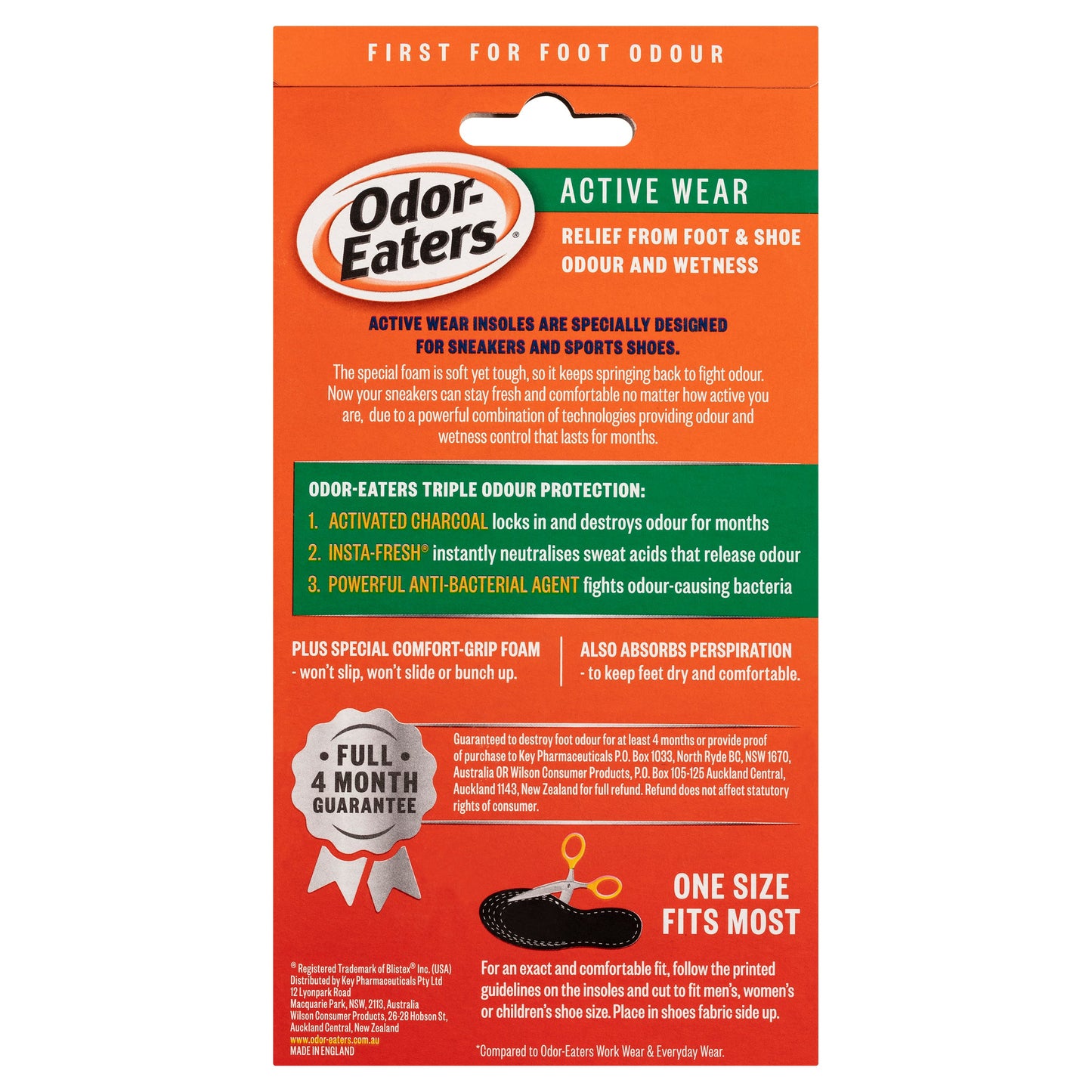 Odor-Eaters Active Wear Maximum Strength insole