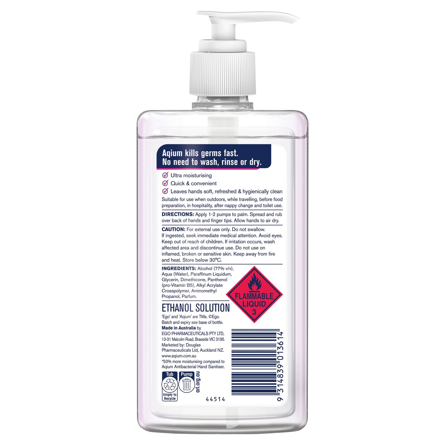 EGO AQIUM ULTRA HAND SANITIZER 375ML