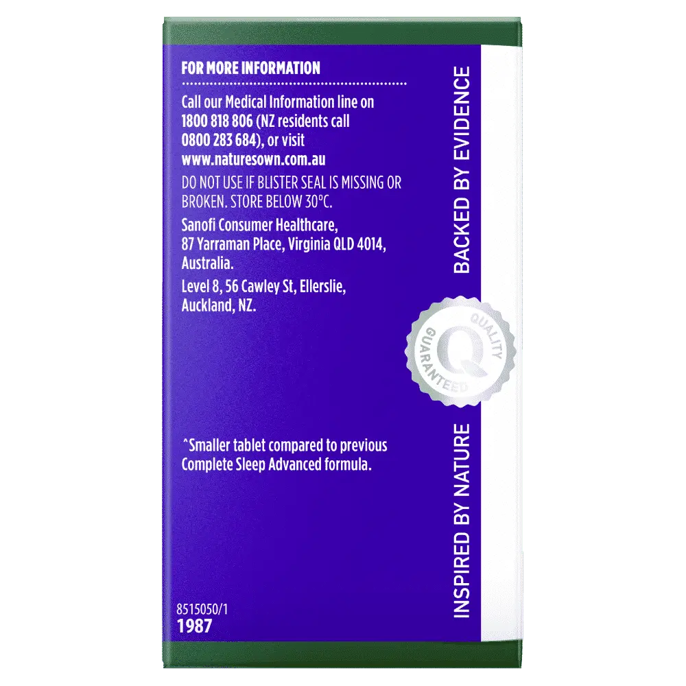 Nature's Own Complete Sleep Advanced for Stress Relief 60 Tablets