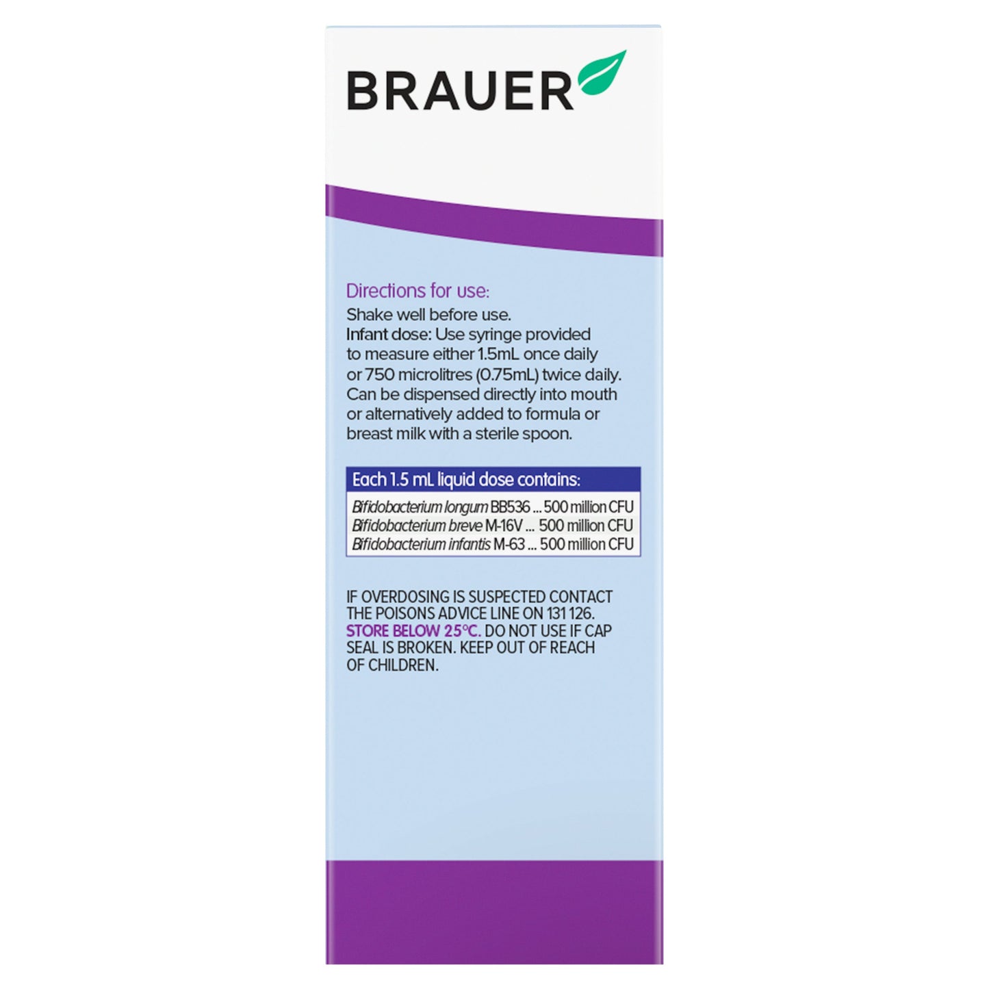 Brauer Immune Defence Probiotic Liquid for Infants 45ml