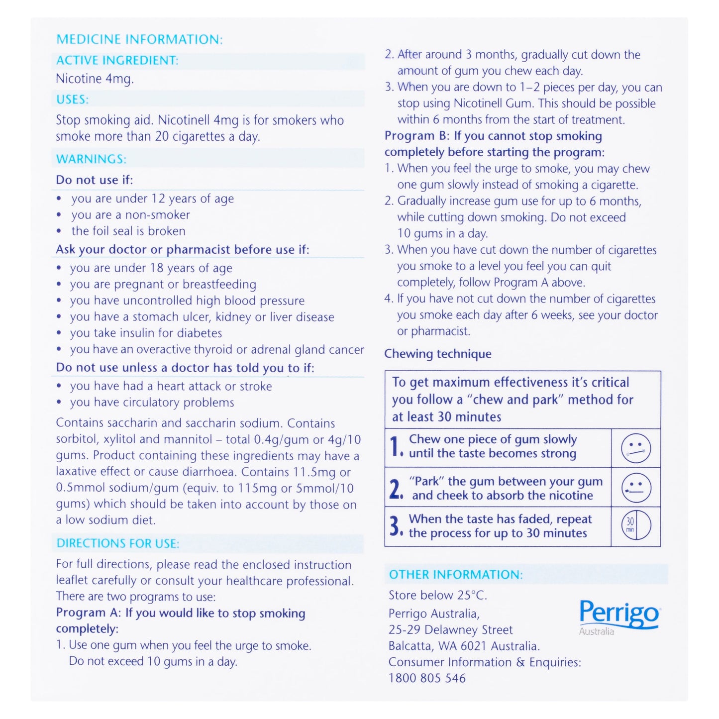 Nicotinell 4mg Mint Chewing Gum 216 Pk