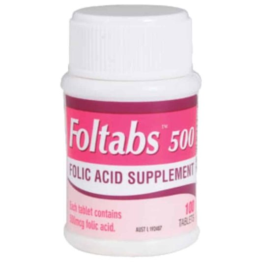 FOLTABS 500MCG 100TAB