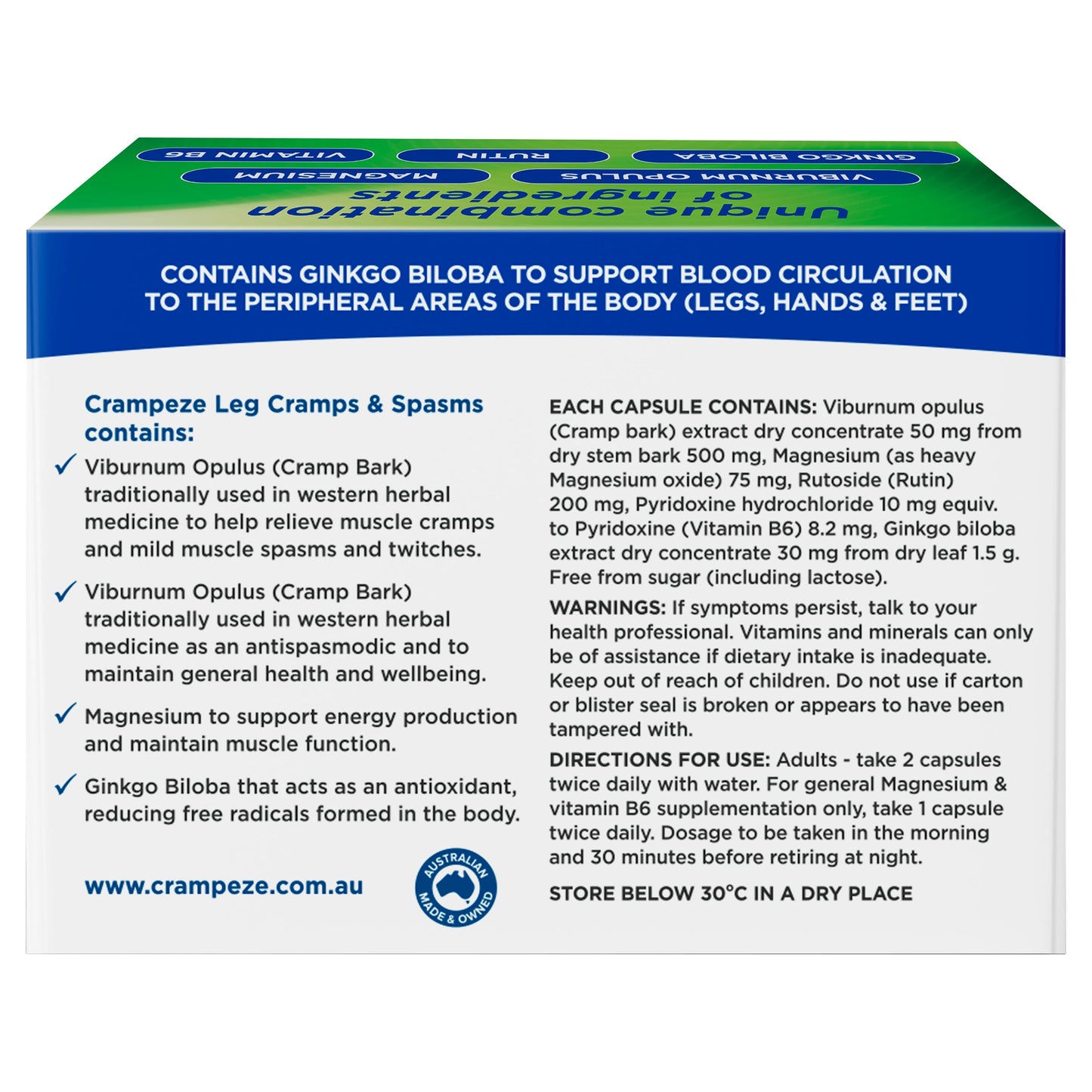 Crampeze Night Cramps 60 Capsules