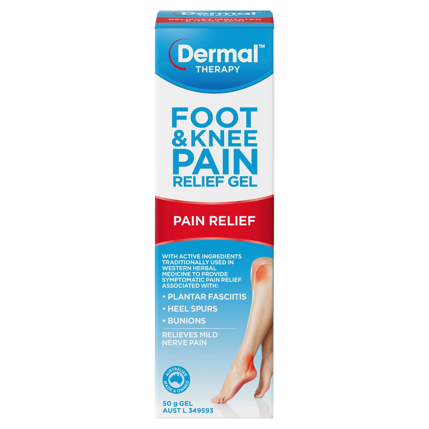 DERMAL THERAPY Foot & Knee Pain Relief Gel 50g