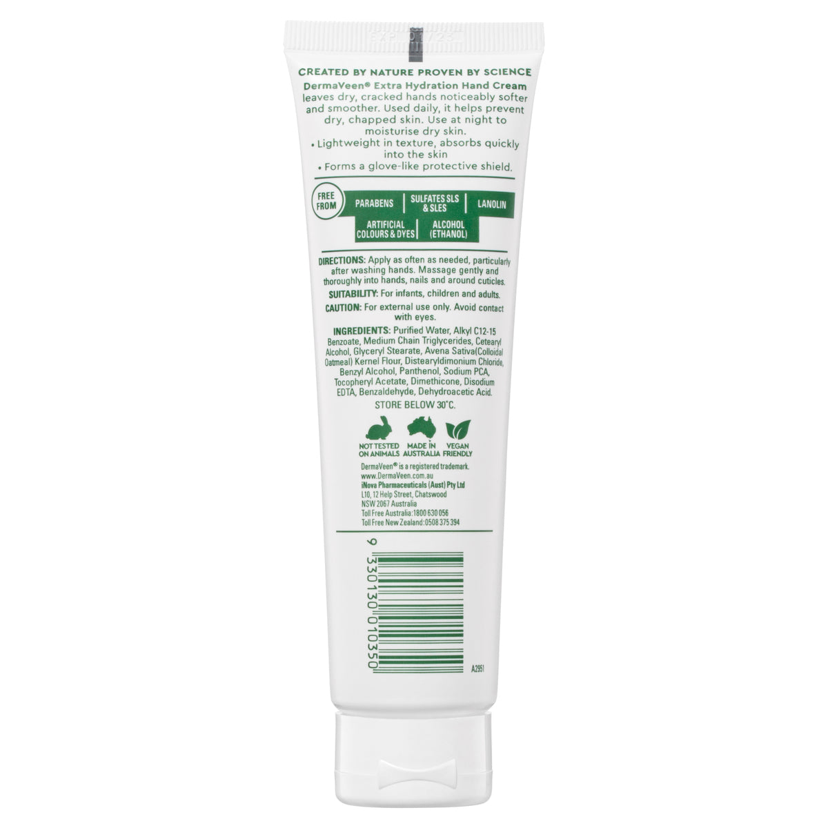 DermaVeen EGREVIVE Extra Hydration Hand Cream 100g