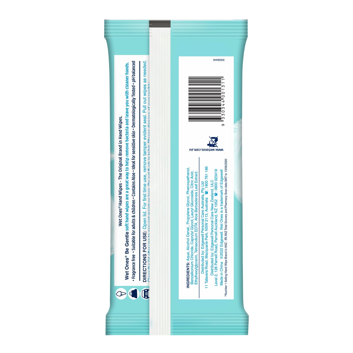 Wet Ones Be Gentle Wipes 40PK