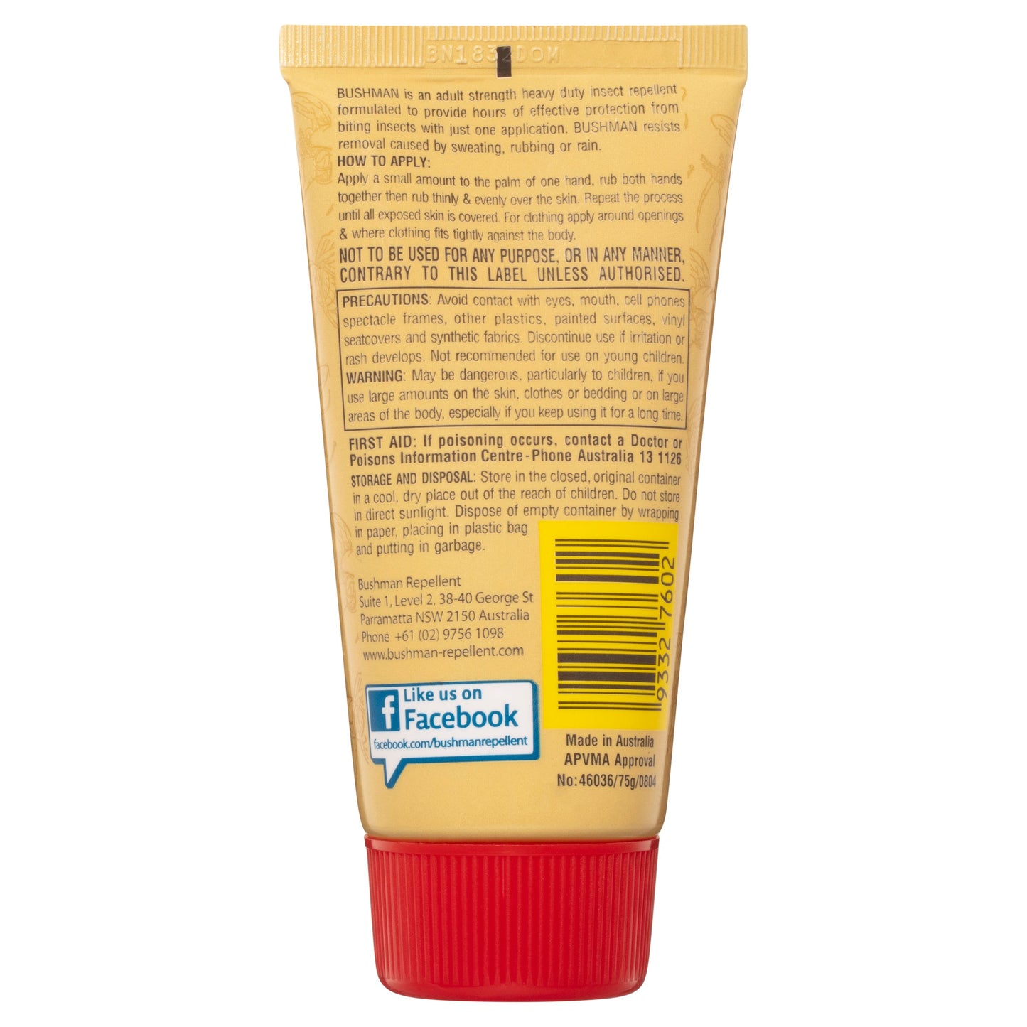 Bushman Heavy Duty 80% Deet Insect Repellent 75g