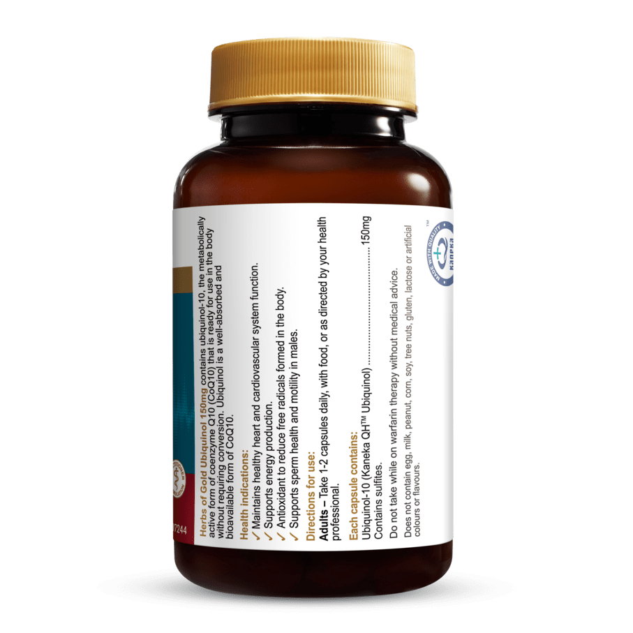 Herbs of Gold Ubiquinol 150mg 60c