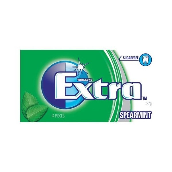 Extra Spearmint Sugar Free Chewing Gum 14 Pack 27g