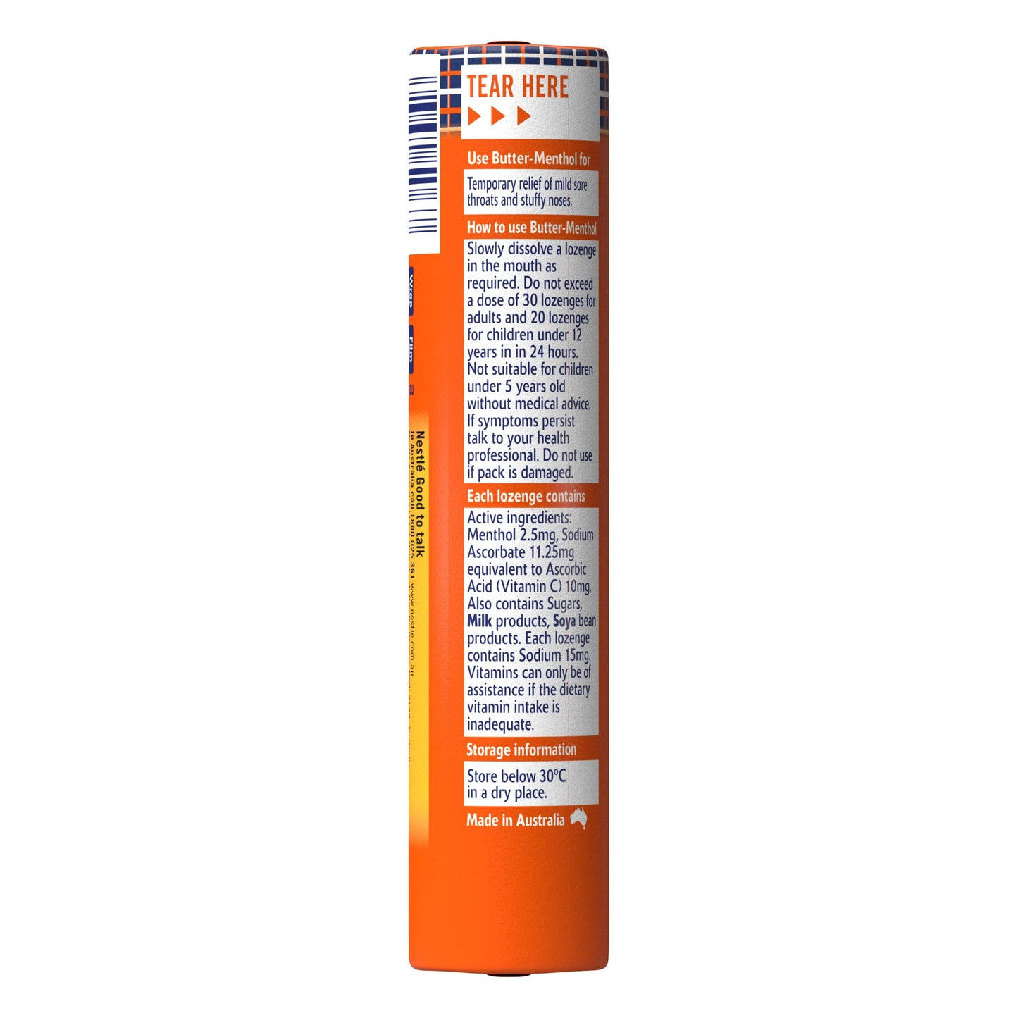 Allens Butter Menthol Liquid Centres Honey & Lemon 10 Pack