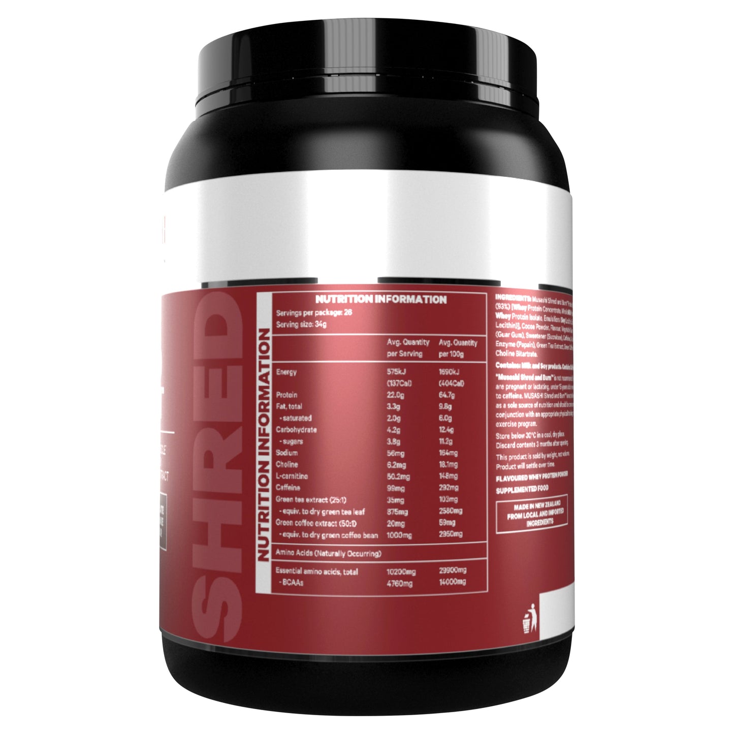 Musashi Shred And Burn Chocolate 900g