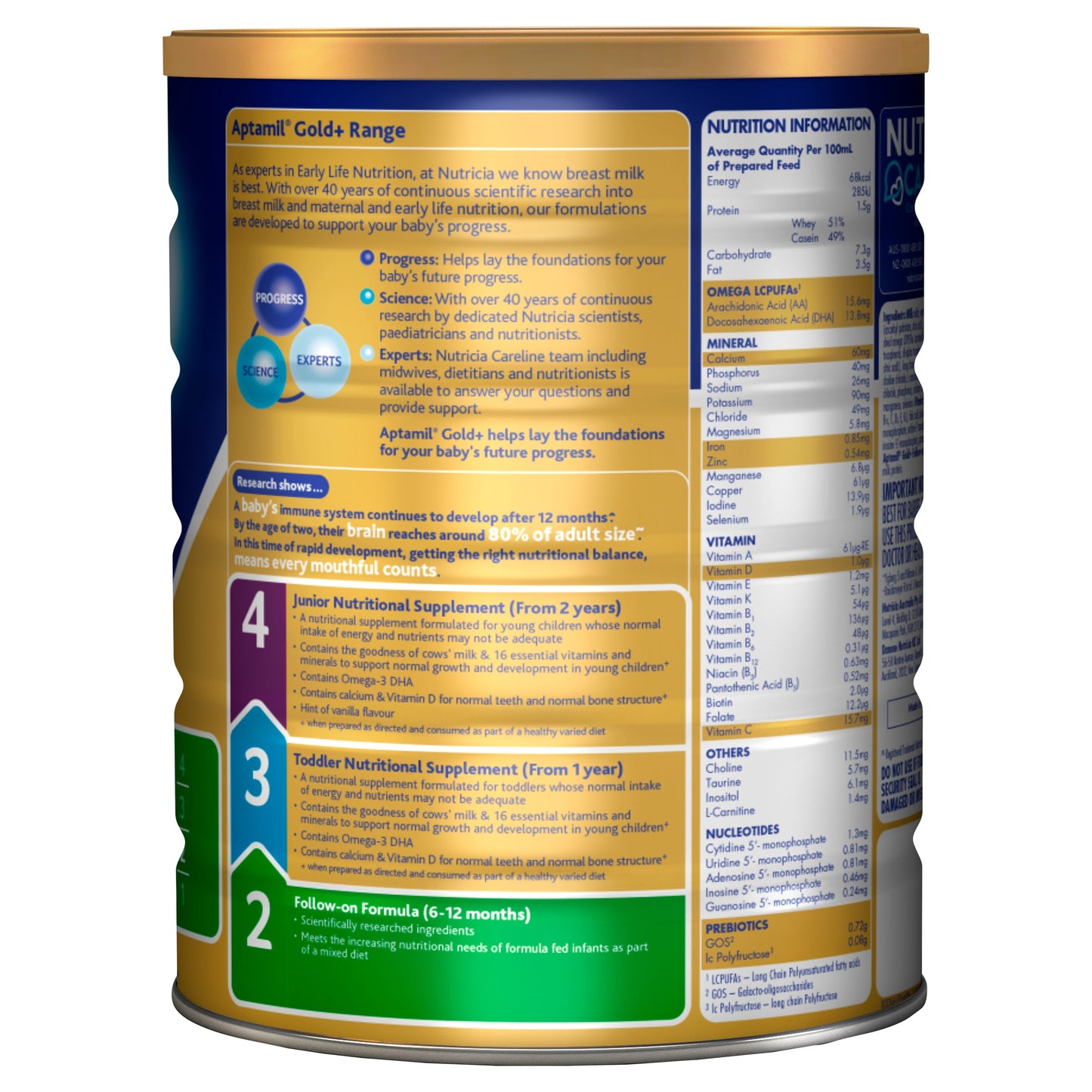 Aptamil Gold+ 2 Baby Follow-on Formula From 6-12 Months 900g