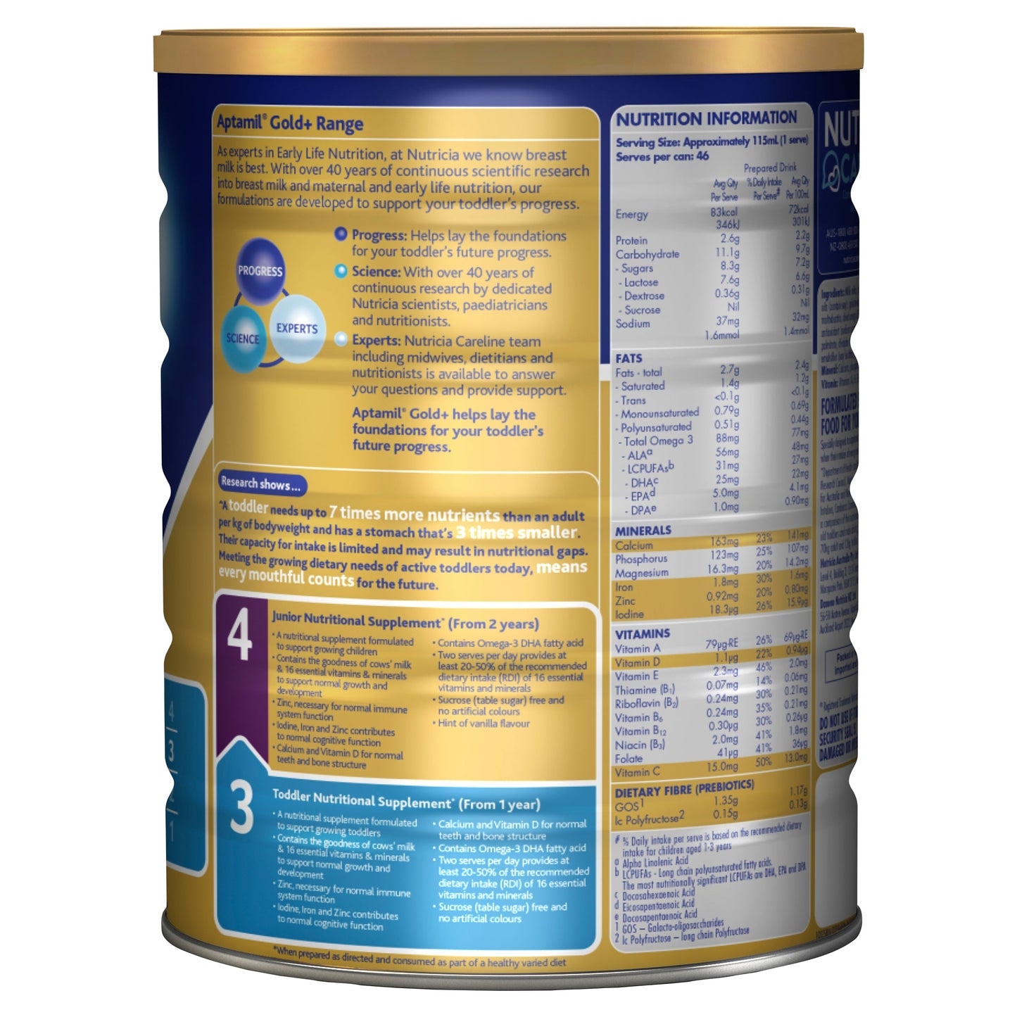 Aptamil Gold+ 3 Toddler Nutritional Supplement From 1 Year 900g