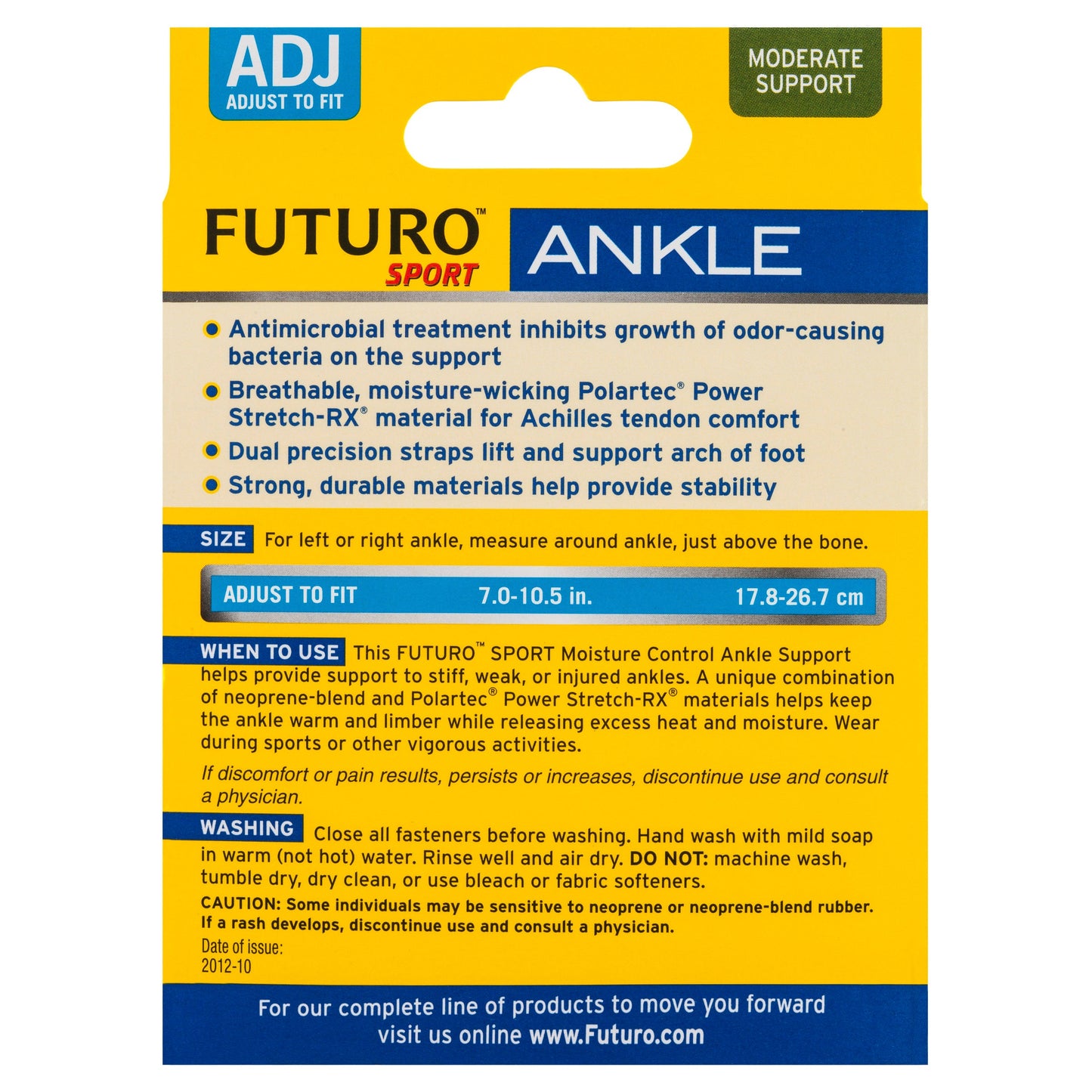 Futuro Sport Moisture Control Ankle Support Adjustable