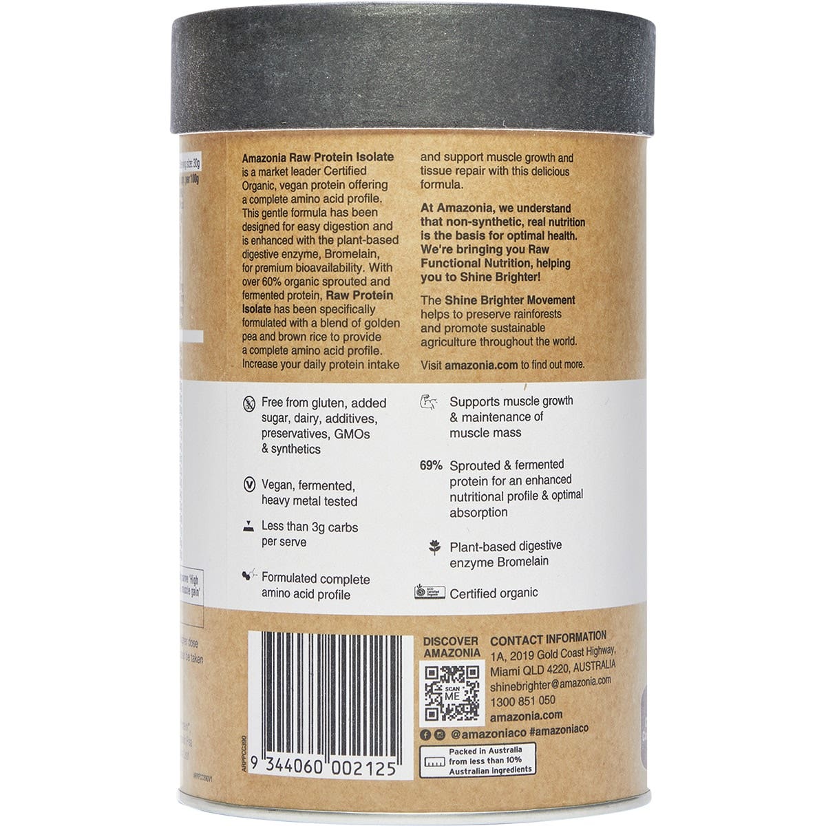 Amazonia Raw Protein Isolate Choc Coconut 390g