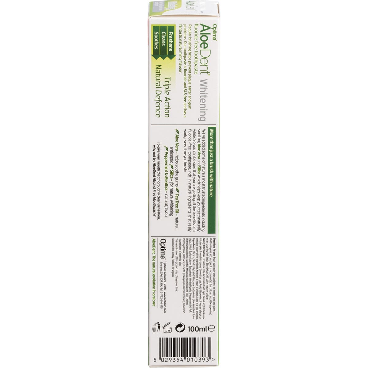 Aloe Dent Toothpaste - Fluoride Free Whitening 100ml
