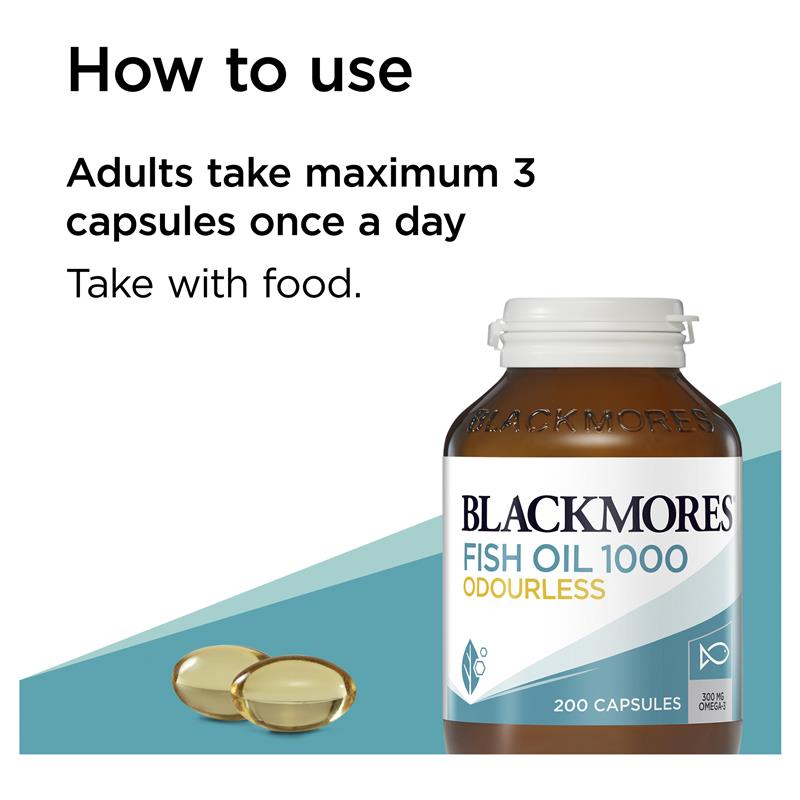 Blackmores Odourless Fish Oil 1000mg 200 Capsules