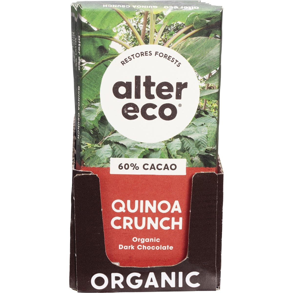 Alter Eco Chocolate (Organic) Dark Quinoa Crunch 80g 12 Pack