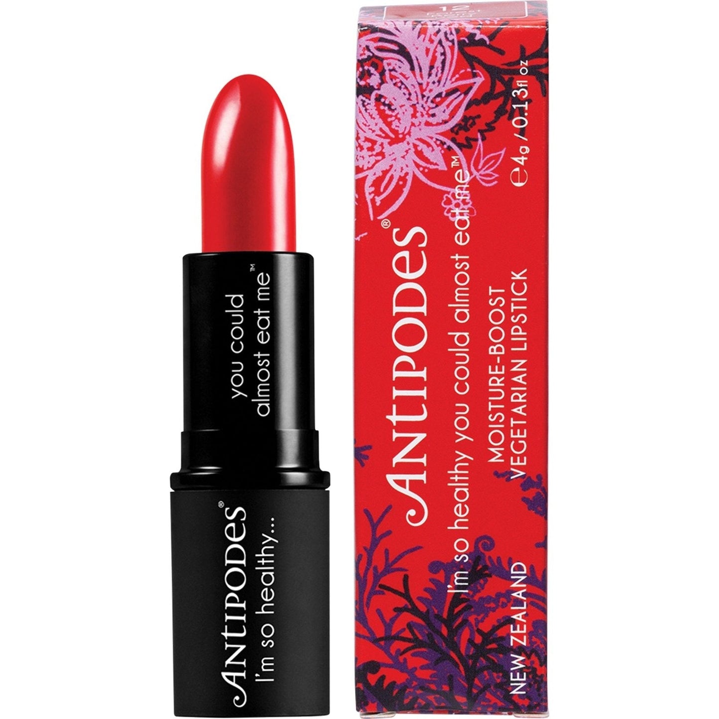 Antipodes Moisture-boost Natural Lipstick Forest Berry Red 4g