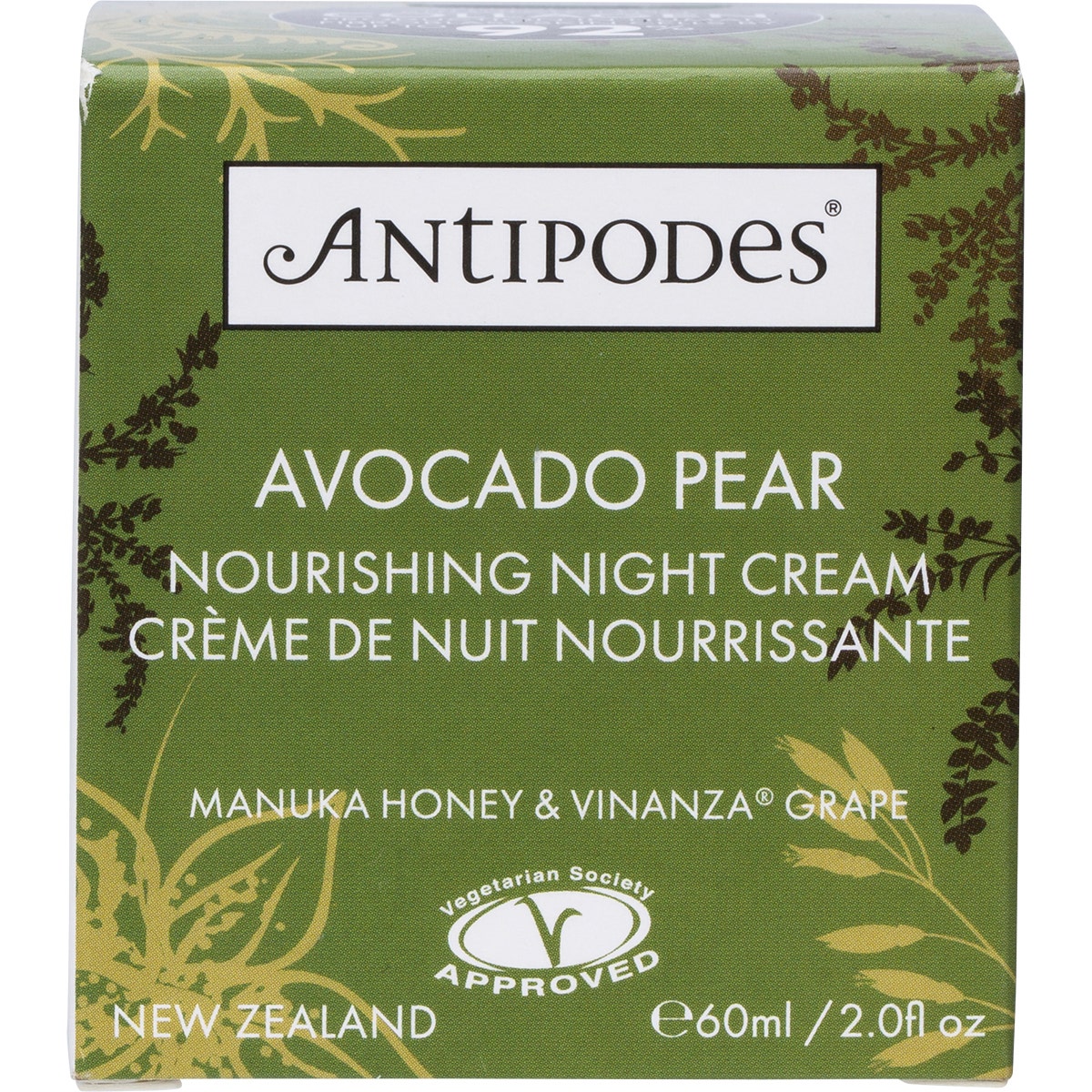 Antipodes Natural Avocado Pear Night Cream 60ml