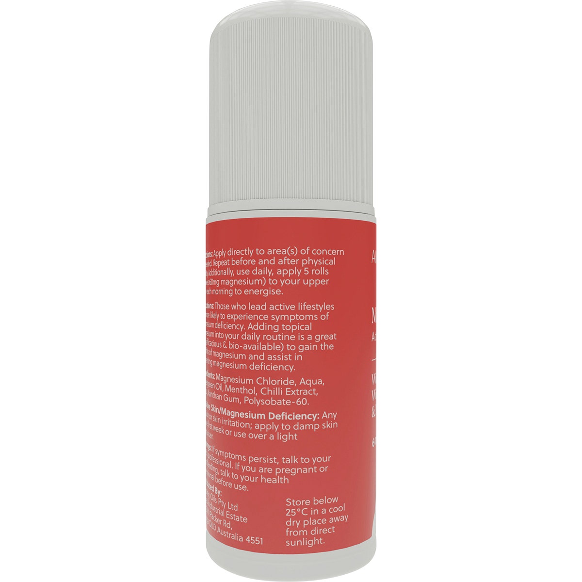 Amazing Oils Magnesium Active Gel Roll-on Arnica,wintergreen,menthol 60ml