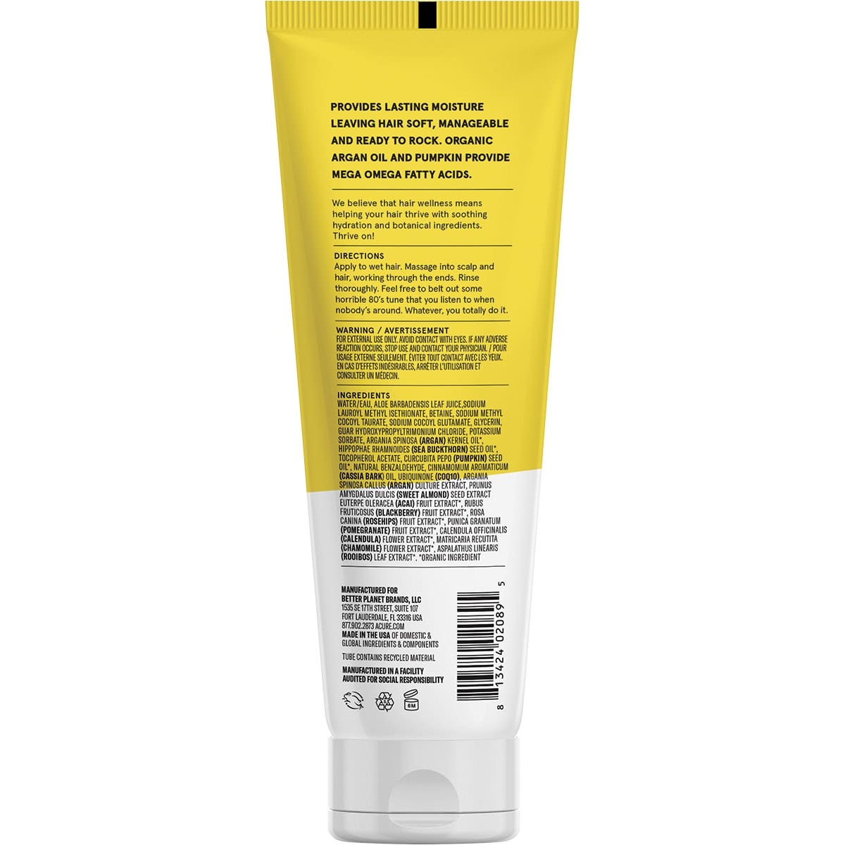 Acure Ultra Hydrating Shampoo - Argan 236.5ml