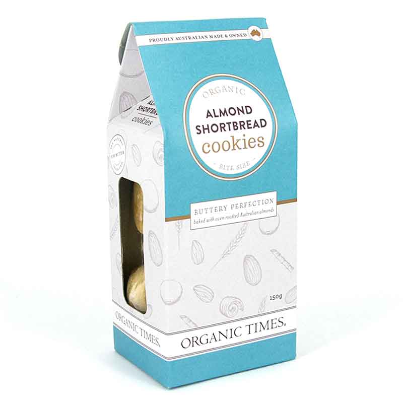 ORGANIC TIMES Cookies Almond Shortbread 150g