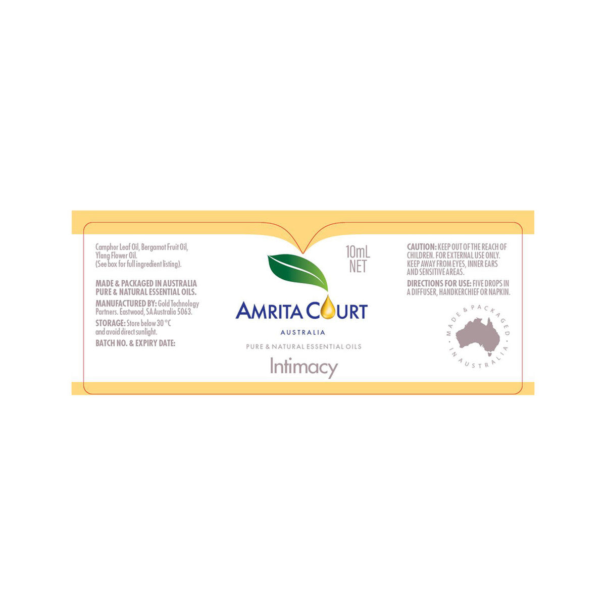 Amrita Court Pure & Natural Essential Oil Blend Intimacy 10ml