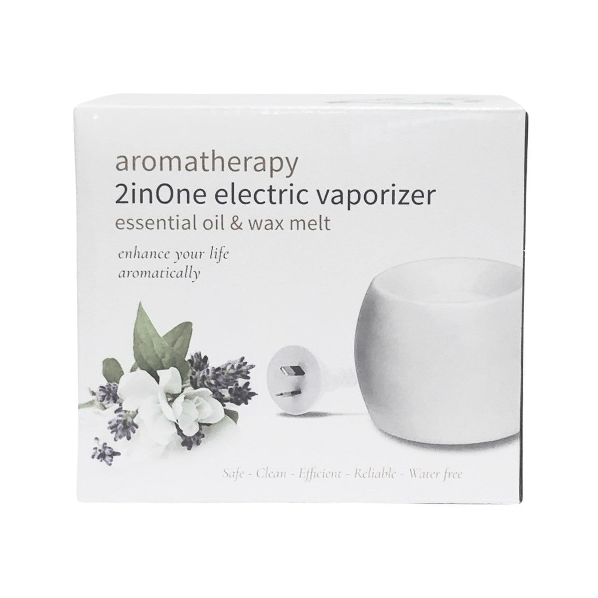 Aromamatic 2inone Electric Vaporiser (Essential Oil & Wax Melt) Coral Shape Black