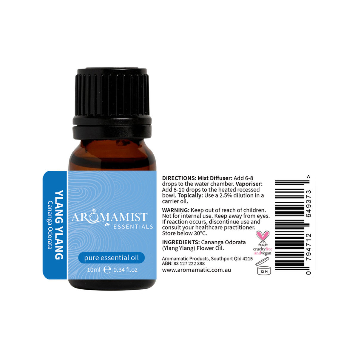 Aromamist Essentials Pure Essential Oil Ylang Ylang 10ml