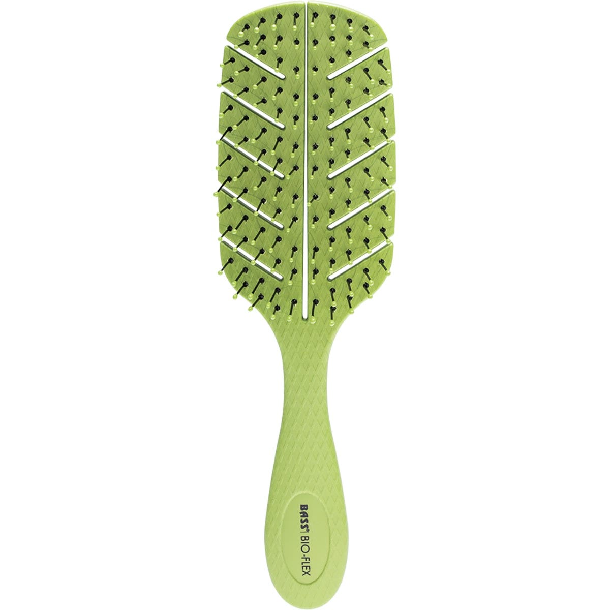Bass Brushes Bio-flex Detangler Hair Brush Green 1