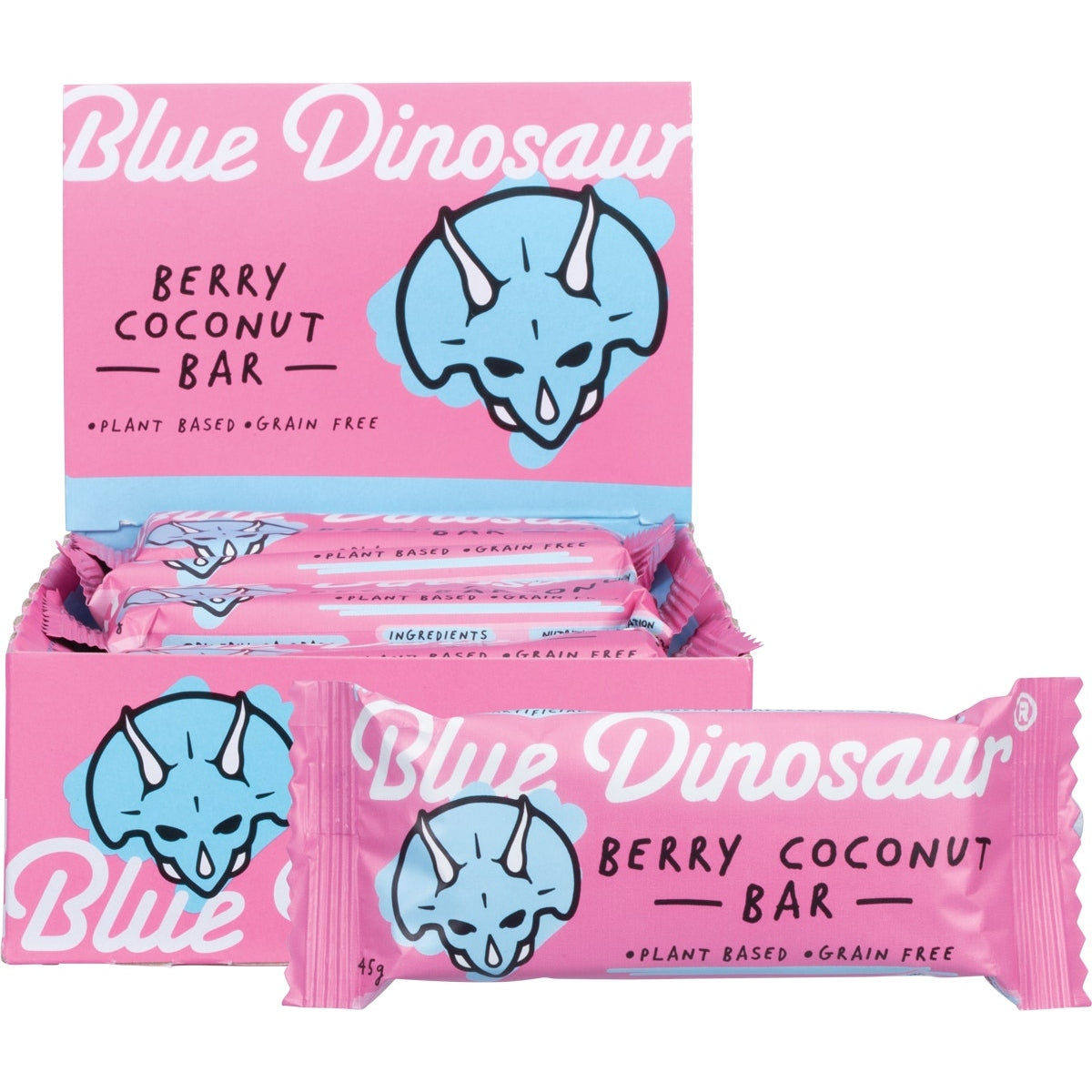 Blue Dinosaur Bar Berry Coconut 45g(Pack of 12)