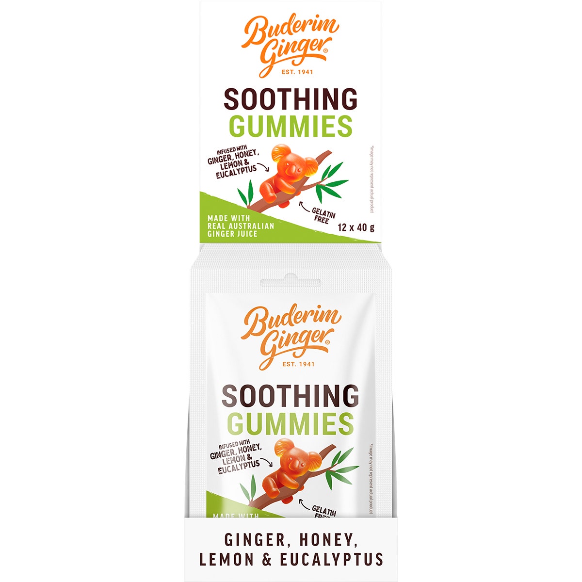 BUDERIM GINGER Soothing Gummies 40g(Pack of 12)