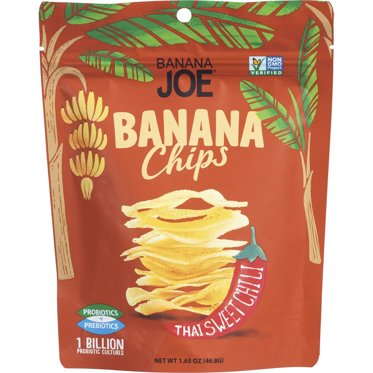 Banana Joe Banana Chips Thai Sweet Chili 46.8g 6 Pack