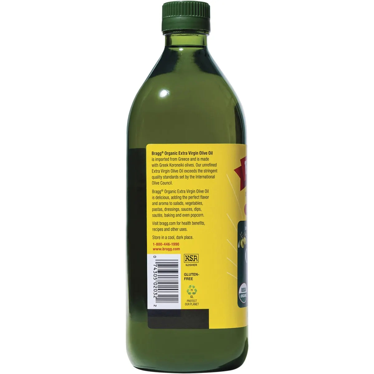 Bragg Olive Oil (Extra Virgin) Unrefined & Unfiltered 946ml