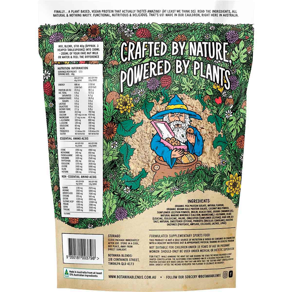 Botanika Blends Plant Protein Custard Filled Cinnamon Donut 500g