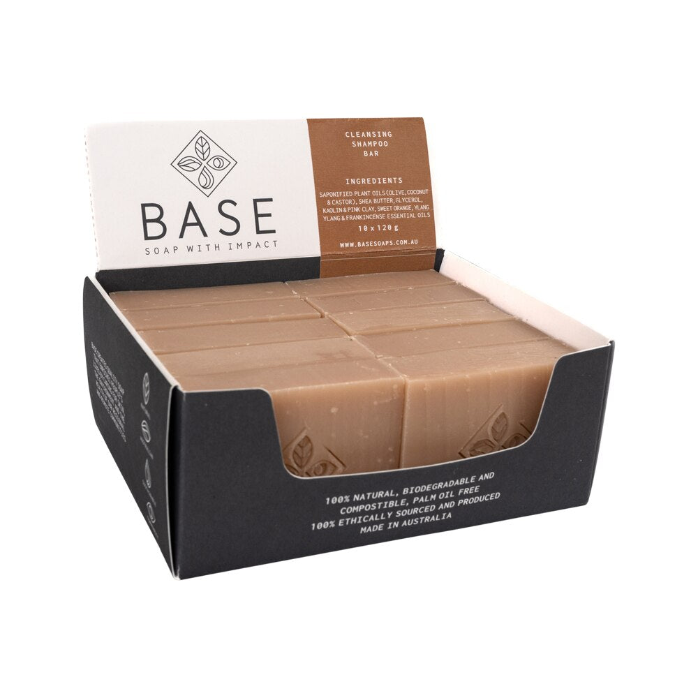 Base (Soap With Impact) Bar Cleansing Shampoo (For Oily Hair) (Raw Bar) 120g x 10 Pack